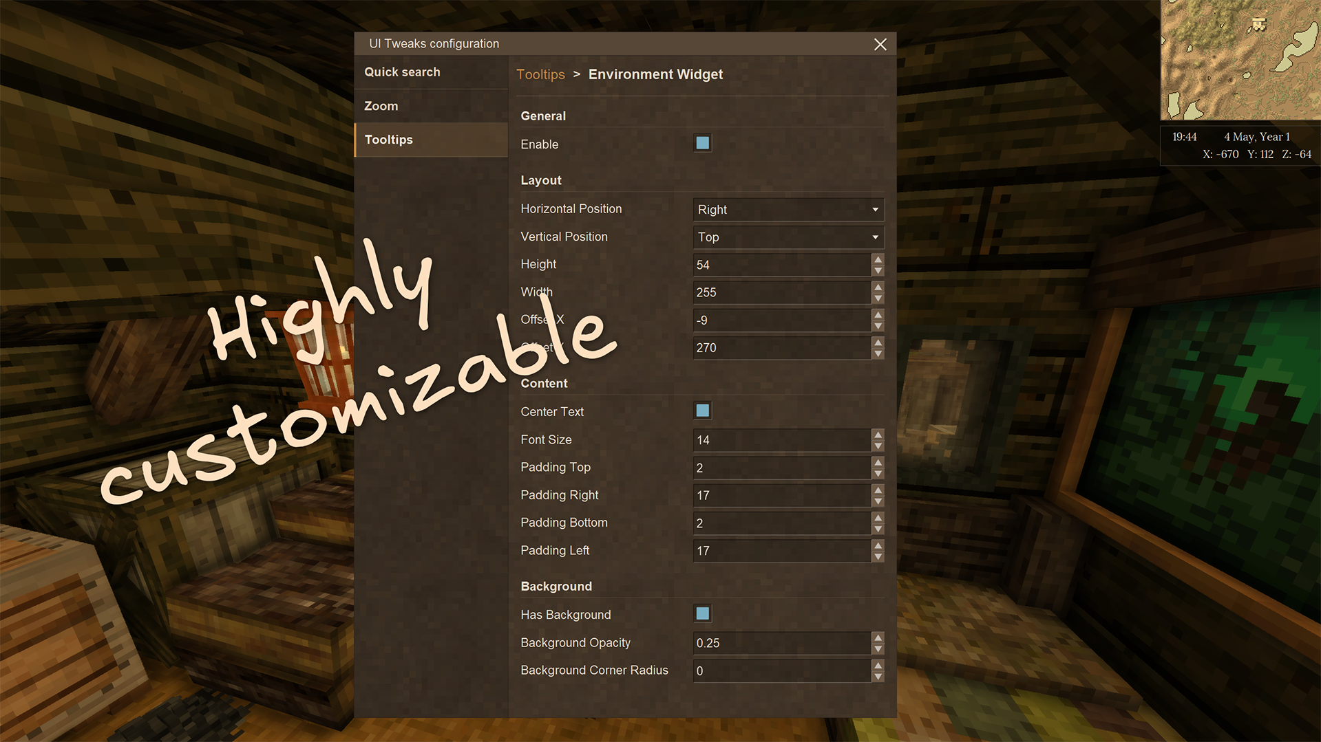 Settings Showcase